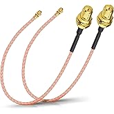 Bingfu RP-SMA Female to IPX IPEX U.FL Cable 15 cm RG178 WiFi Antenna Extension Cable (Pack of 2) for Wireless Mini PCI Expres