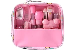 ANGEL ZYJ Baby Pflegeset | 13-teiliges Baby Pflege Produkte | Baby Pflegeset Erstausstattung | Nagel und Nasen Pflege mit Tasche mit Handtasche (Rosa)