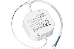 MIRATIC LED-nätaggregat 12 V DC 12 W för Kopplingsdosa Plastkapsling IP67 för LED-remsor och Neonbelysning Utomhusbruk (12, W