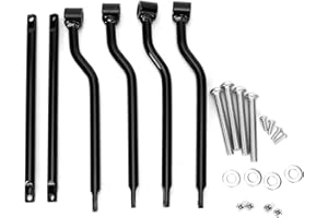 ‎PSYTFEI Motorrad Seitentaschen Halterung Motorrad Seite Tasche Gepäcktaschen Satteltasche Stützstangen Halterung Kit Eisen Satteltaschenhalterung Schwarz