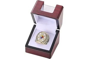 NVeeus All Previous Champion Ring Replica ，for Fans Friends and Family Birthday Collection Gift,with Display Box/2008 Steelers