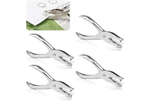 RAKUTE Stanzer mit 1 Loch, 4 Stück, 3 mm, Papier-, Postkarten- und Kartonstanz für DIY