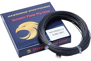 HAWKRIDGE - SALTWATER & PREDATOR Quality Weight Forward #9 STREAM FLOW FLY Fishing Line (UK Brand) WF#9 - Four Options - Floating White / Intermediate Pale Blue / Sinking III Medium Grey / Sink VI Fast Sink Dark Grey