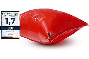 Loxis Lot de 4 coussins gonflables pour piscine - Avec 4 cordes à fixer - Grand format - Ronds - Coussin de piscine - Coussin d'hiver pour bâche de piscine - 2 x 2,5 m