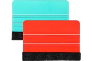 Sibba Lot de 2 spatules en vinyle adhésives en feutre pour albums de découpe, jeu de grattoirs carrés, ruban en plastique pour film de voiture, fabrication d'affiches