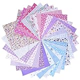 telas vintage flores Hecho de algodón y mezclado de una variedad de colores, un total de 30 piezas; Gabinete y elegante