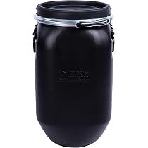 DUST COMMANDER PE30 – 30 Liter Deckelfass, Schwarz, Luftdicht, Mit Spannverschluss
