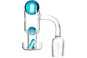 HEISENBERG Terp Slurper 18,8mm Quartz Glass Banger 90° Bongkopf Male Dab Rig Kopf (Blau)