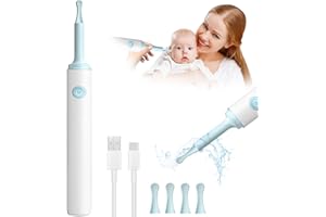 Tigayhc Ear Wax Removal Tool,Ear Cleaner with Camera,Smart Visual Earwax Remove,1080P Wireless Ear Otoscope,Silicone Ear Spoon Ear Cleaner Compatible with Ear Cleaner for iOS & Android (FB-GB-White)