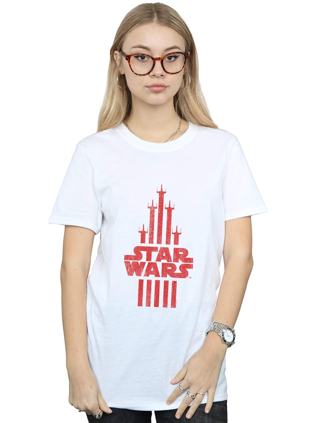 Star-Wars-Damen-X-Wing-Assault-Boyfriend-Fit-T-Shirt-Wei-Medium