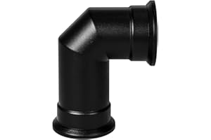 Plastic Stove Black Flue Pipe ADM 90 Degree Bend Electric Stoves Fires Only