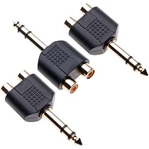 Câble Répartiteur Audio 6,35 Mm TRS Stéréo - Mâle Vers 2 Femelles - Cuivre OFC, Connecteurs Dorés - Pour Casque, Ampli, Studio - 4
