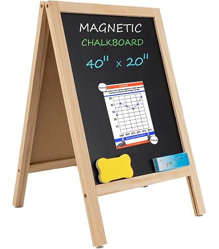 Board2by Kreidetafel & Korktafel Kombi – 45,7 X 61 Cm, Magnetisch, Mit Monatskalender & Holzrahmen