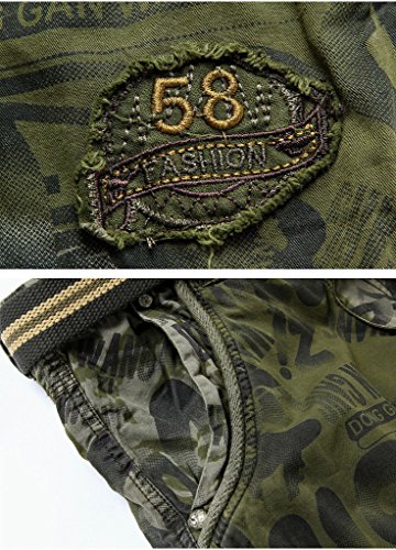 Mochoose Herren Sommer Casual Camouflage Baumwoll Twill Cargo Shorts Multi Taschen Outdoor Tragen Hosen - 4