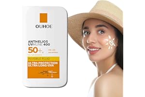 TONGYEND Sunscreen SPF 50+, UVmune 400 Invisible Fluid Sun Cream SPF50+, Ultra Light UV Protetion Suncream, Very Water + Sweat Resistant, Anti-Eye Stinging, Non-Perfumed, Travel Size, for Women Men, 50ml