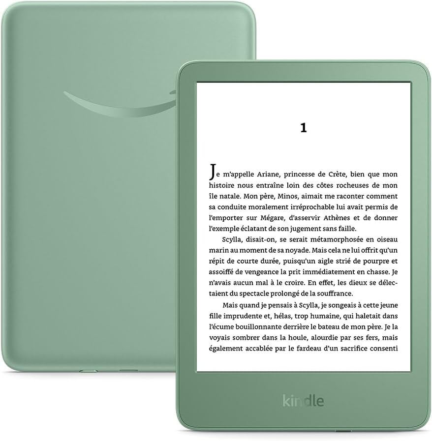 Amazon Kindle (Nouvelle génération) | Le plus léger et compact, avec écran antireflets, changements de page plus rapides, éclairage avant réglable et longue autonomie | 16 Go | Vert matcha