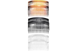 ANROI 12er Pack Französische Haarkämme aus Kunststoff - Starke Haltekraft, 16 und 23 Zähne - Haarschmuck für Frauen und Mädchen