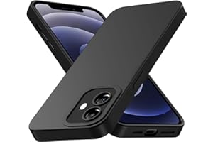 Tenphone Coque pour iPhone 12, Coque iPhone 12 (6,1), Housse Etui de Protection en Silicone Souple, Cover Antichoc avec Protege de Camera, Compatible avec (Noir, IP 12 (6,1))