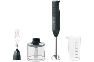 Electrolux Mixeur Plongeant Create 4 E4HB1-6GG, Mélangeur Plongée Avec Technologie Truflow, 10 Vitesses, Fonction Turbo, 600 W, Plastique, éléments sans BPA, Noir