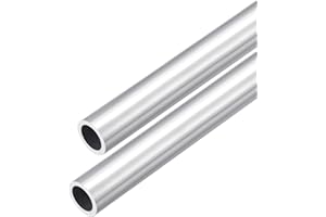 DMiotech 2 Paquete (20mm OD x 18mm ID) Tubo Redondo de Aluminio 6063 de 300mm de Longitud para Construcción de Estructuras Metálicas y Proyectos de Bricolaje