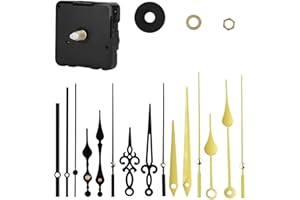 SIN&MI Silent Quartz Clock Movement 16mm Long and Short Shaft with Hands Battery Powered Wall Clock Mechanism Motor Replacement DIY Repair Parts