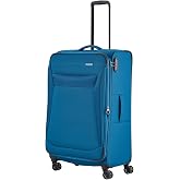 travelite L Soft Shell 4-Wheel Suitcase, CHIOS Luggage Series with Elastic Folds and Edge Protection, Timeless Look Trolley 7