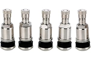 CZLINODUMMX 5 Stück Metallventile Autoventil Felgenventile Universal Stahlventile Alufelgen Felgen Ventile Legierung Metall-Ventil 11,3 mm, Silber