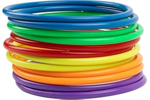 WOFEU Plastic Toss Rings Toys,Mini Throwing Rings Toss Hoops for Kids,Carnival Party Favo Rings Toss for Indoor Outdoor Sport Games for Speed and Agility Practice Game