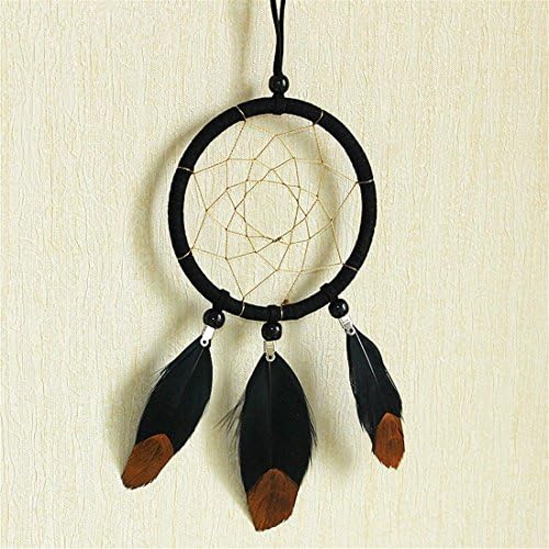 Zdreamer Dream Catcher Net, Black Feather Indian Style, Traditional Handmade Ornament Crafts Decorative Pendants Wall Hanging, For Car SUV Home Decoration Accessories