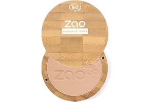 ZAO ESSENCE OF NATURE Polvo Compacto Vegano Bio Make Up ZAO 9 g - Polvo de maquillaje natural vegano - opaco y matificante - Recargable - Nº 303 Beige Albaricoque