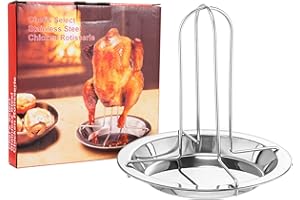 ZARADU Rotissoire Verticale Poulet - Support Poulet - Vertical Rôtissoire À Poulet - Acier Inoxydable Support À Poulet,Ustensiles De Cuisine pour Le Barbecue Et Le Camping (1Pcs)