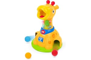 Bright Starts Spinnin' Spots Balle Girafe Jouet pour Cause et Effet et motricité Fine, 6 Mois et Plus, Jouet Unisexe pour Ramper, Chase