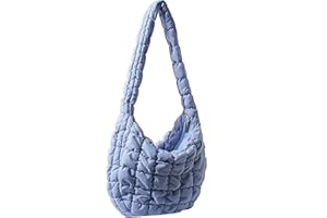 NAMCHEBARWA Quilted Tote Bag for Women, Lightweight Puffy Tote Bag Quilted Padding Shoulder Bag Hobo Bag Satchel Handbag Cloud Bag for Ladies Girls Travel Shopping Work