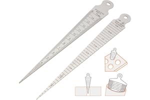 Yakamoz Taper Gage 1/32-5/8 Inch 1-15mm Stainless Gap Hole Taper Welding Gauge Test Ulnar Inch & Metric