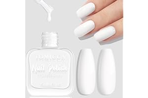 TOMICCA Quick Drying Pure White Nail Polish, Long Lasting Chip Resistant for DIY Manicure Decorations, French Style, 15ml