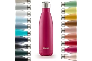 Blumtal® Bouteille isotherme Charles- Gourde 1l- Gourde inox 1l sans BPA froid&chaud- Contenant isotherme en métal- Bouteille d'eau- Contenant 1l- Gourde isotherme 1l en Rose