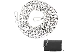 NIANOPKM Comforty Bag Chain 120 cm Silber Bag Chain Carry Strap Metal Shoulder Strap for Bags Handbag Chains Shoulder Bag Handbag Replacement Chain
