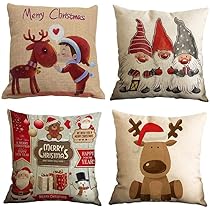 Federe Cuscini Natale 45x45cm - Decorazioni Natalizie Per Divano E Casa Con Cerniera Nascosta - Foto 2