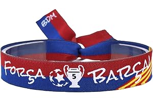 BDM Pulsera del Fútbol Barcelona de Hilo Trenzado Unisex para Hombre o Mujer. Un Regalo Ideal para hinchas del Equipo