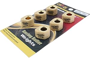 Glixal 18x14mm High Performance Polygon Variator Sliders, Racing Sliding Roller Weights 152QMI 157QMJ GY6 125cc 150cc Scooter Moped ATV (12 Gram)