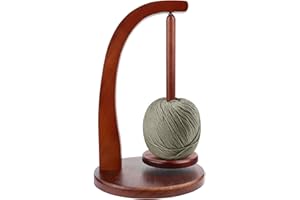 BOHRMA Wool Unwinder, Portable Wooden Yarn Holder, Wool Reel, Rotating Magnetic Wool Ball Holder, Handmade Yarn Ball Holder for Knitting, Wool Unwinder Rotating Wood for Knitting Lovers