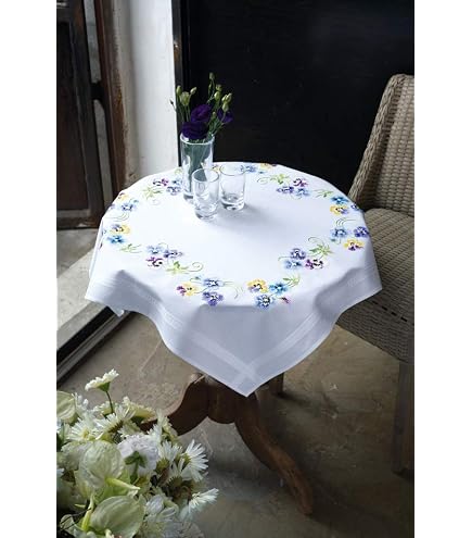 Kit De Broderie Fleurs De Printemps & Papillon – Chemin De Table DIY – Tissu Et Fils Inclus – Loisir Créatif Adulte
