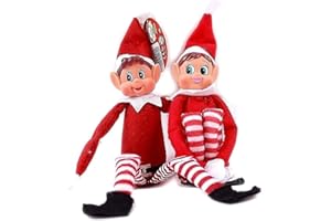 KIROUNA CAT01 - Lot 2 Lutins Farceurs de Noel 1 Fille 1 Garçon - Elves Behavin' Badly