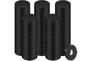 HSYTEK 120 rondelle in gomma di colore nero, M6, resistenti, resistenti all'abrasione, rotonde, 6 mm, ID 12 mm, AD 2 mm, spesse, rondelle per rubinetto, tubi dell'acqua, bulloni di fissaggio