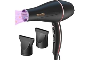 WADODO Ionic Hair Dryer, 2200W Professional Blow Dryer Fast Drying Travel Hair Dryer, AC Motor Constant Temperature Low Noise Ion Hair Dryers Curly Hair Care Hairdryer Blowdryer for Women Men