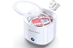 YIKO Limpiador Ultrasonidos Dental Limpieza, 43000Hz Limpiador de Dientes Máquina limpiadora ultrasónica Para Dentaduras Postizas, Alineadores, Retenedores, Cabezas de Cepillos de Dientes
