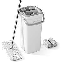 ASelected Wischmopp Set Mit Eimer & 10 Mikrofaser-Pads - Ideal Für Fliesen