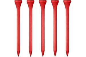 Zivisk Tee Golf Legno 83mm, 100 Pezzida Tee da Golf in bambù (Rosso)