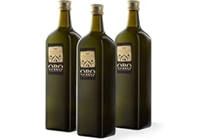Huile d'Olive Vierge Extra ITALIENNE de Gnavolini Raccolta Sapore | 3 Bouteilles de 1 litre | Huile Evo de Cuisine Extraite à Froid