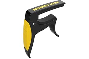 Monkey Loop Prime Capo A/E - Capo pour guitare acoustique et électrique - Capo pour guitare - Protecteur de manche et grip en caoutchouc - Convient aux guitares à frettes incurvées